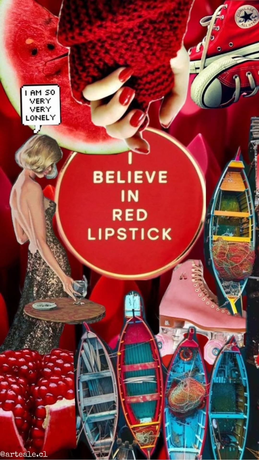 Collage Red Lipstick
