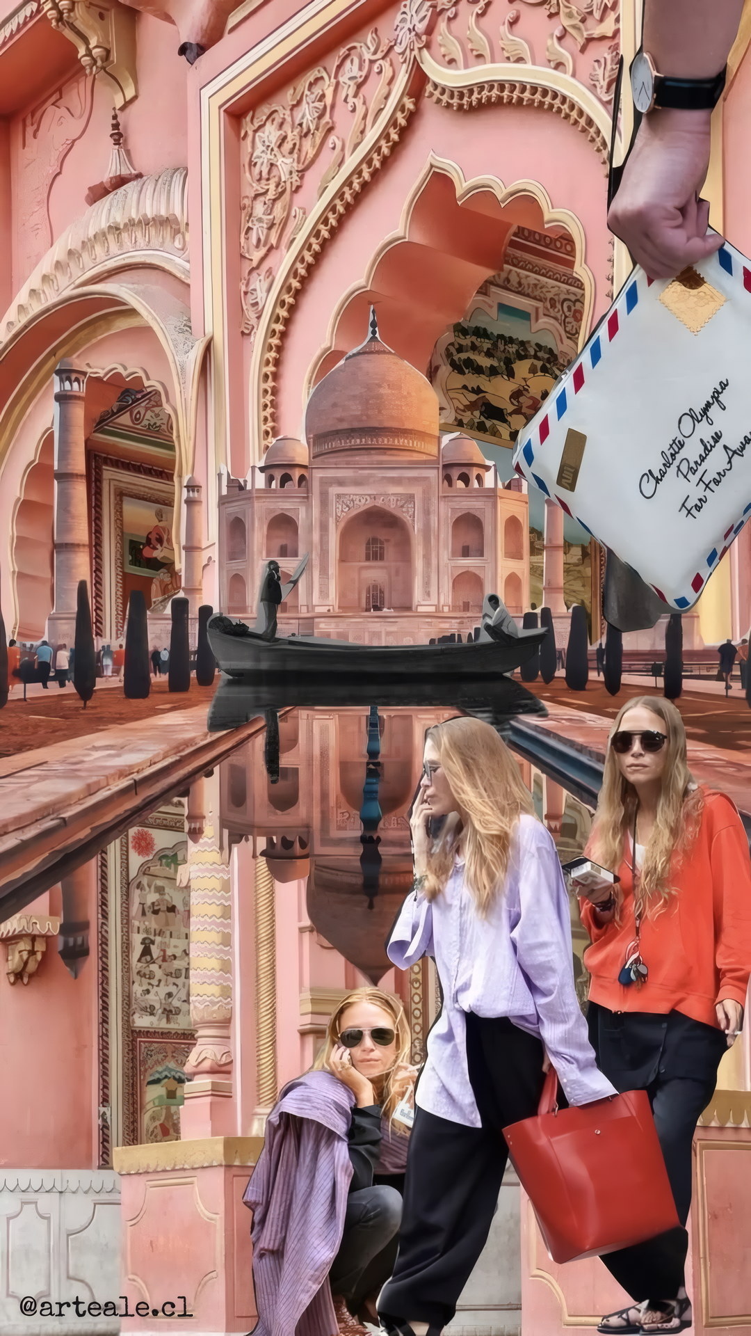 Collage Espejo Taj Mahal de ArteAle