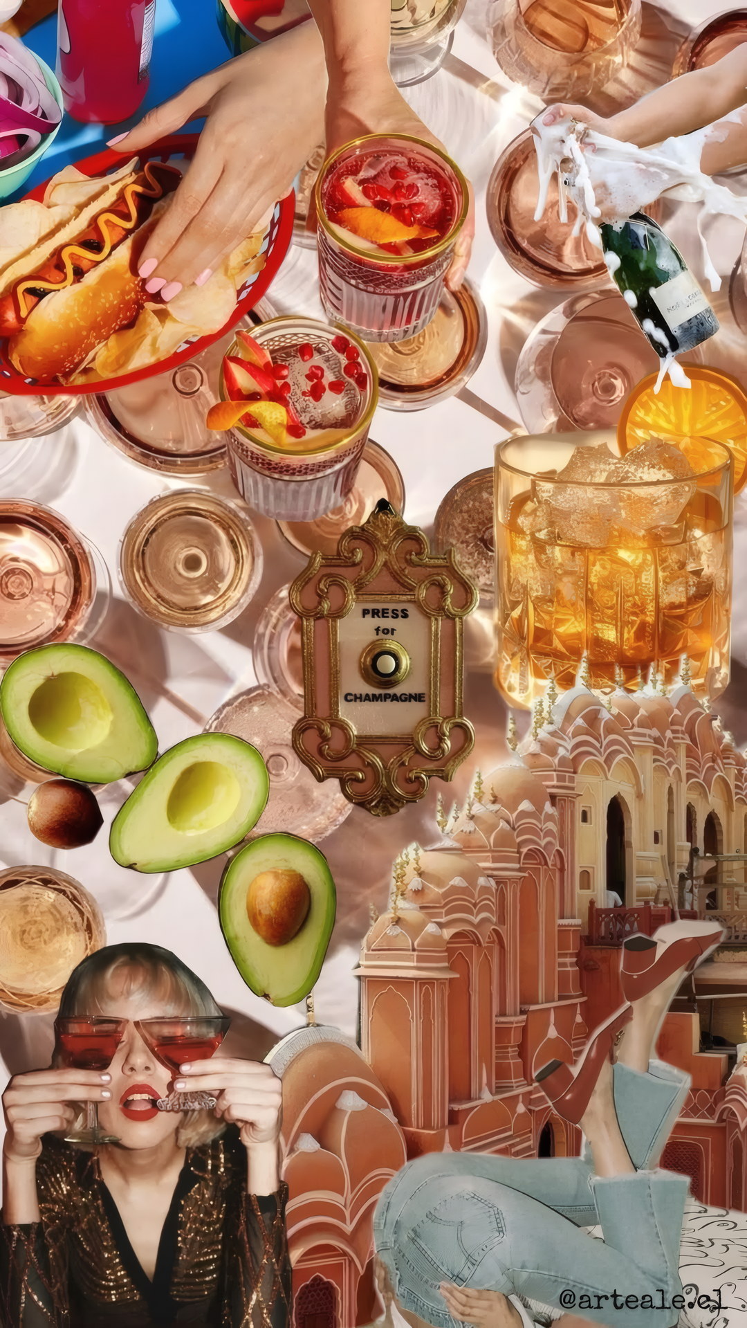 Collage Press for Champagne de ArteAle